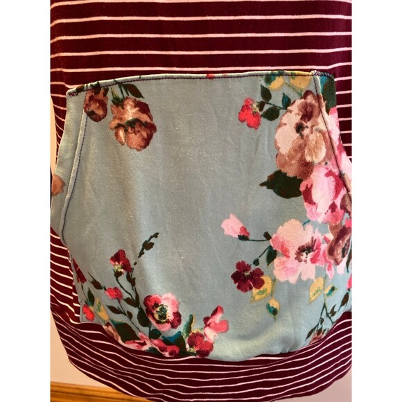 Swift Fox Knit Top Size ? Large Burgundy Stripe Cowl Neck Raglan Sleeves SOFT - Picture 3 of 11